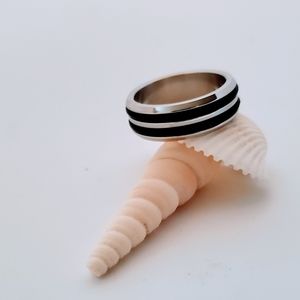 Inlay Stainless Steel Men's Ring